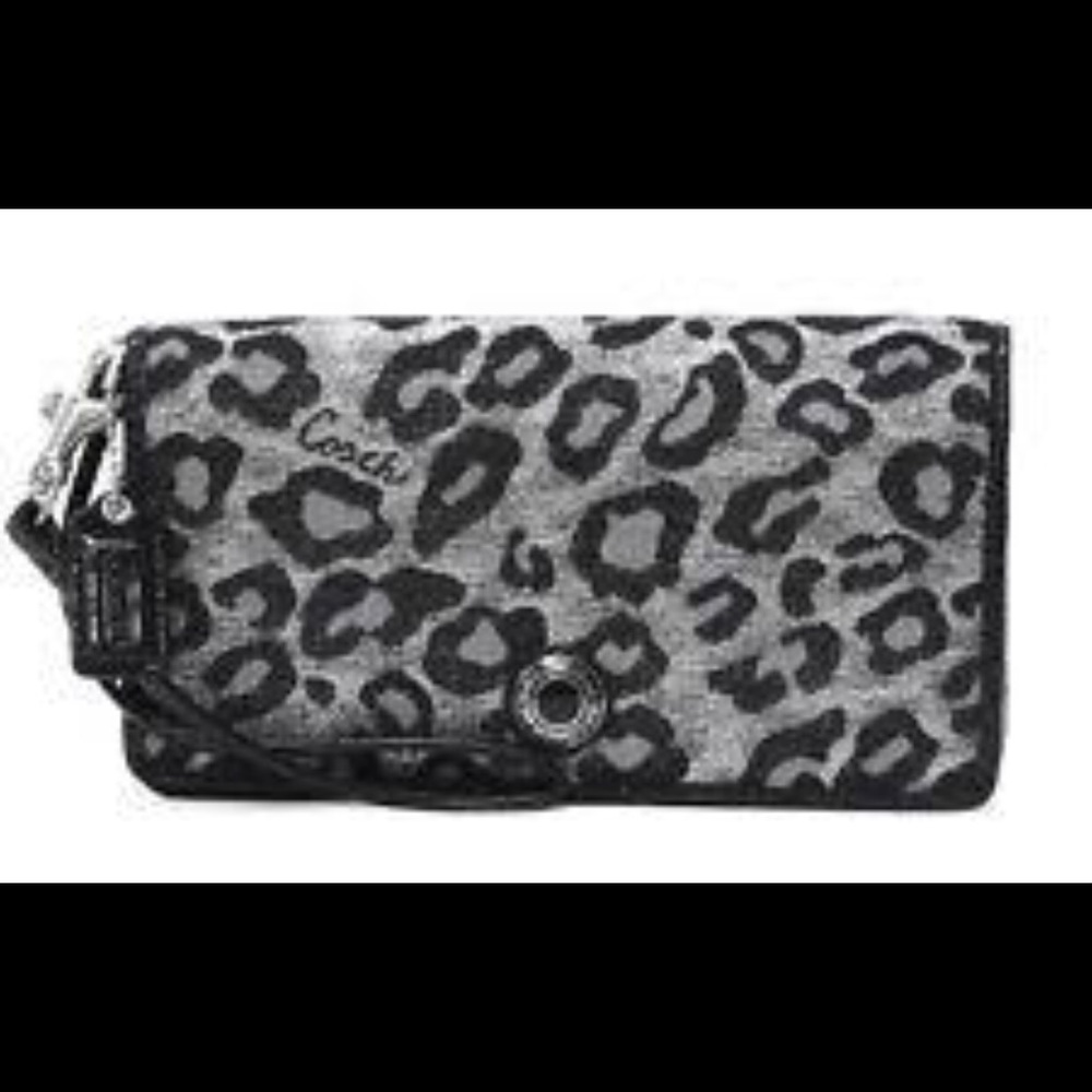 Coach leopard wristlet